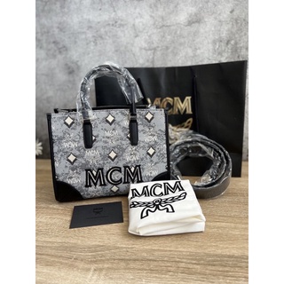 พร้อมส่ง MCM tote in vintage jacquard monogram ของแท้100%