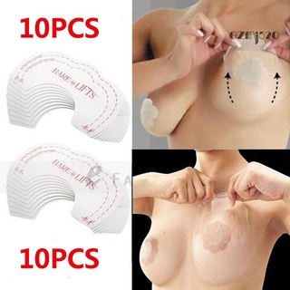 【AG】10Pcs Silicone Adhesive Anti-Sagging Invisible Tape Breast Lift Bra Push Up Pads