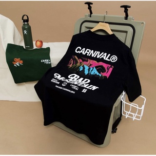 เสื้อยืดผ้าฝ้ายพิมพ์ลายCarnival FW20 Bad Mountain T-Shirt สีดำ เสื้อแขนสั้น เสื้อยืดคอกลม