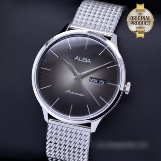 ALBA SignA Automatic สายถัก หน้าปัดเทา รุ่น AL4103X1