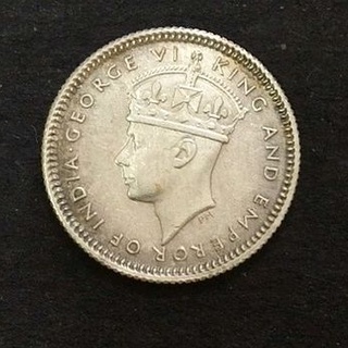 เหรียญมาลายา 5 cent 1941 mint I เนื้อเงิน 75% หายาก