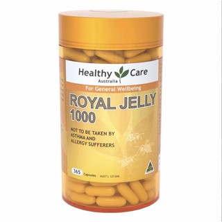 นมผึ้งความเข้มข้น 6%Healthy Care Royal Jelly 1000 365 Capsules