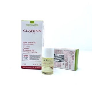 Clarins body oil Anti-Eau Body Treatment Oil ออยล์บำรุงผิวกาย ขนาดทดลอง 2 มล. พร้อมกล่อง