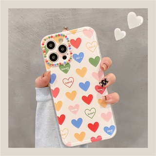 สีรักเล็ก IPhone 13 13Pro 13promax เคสโทรศัพท์มือถือ IPhone 11 11promax หญิง IPhone 12 12promax เคส Xs Xsmaxป้องกัน Xr ป้องกัน 7 8plus Jtxq