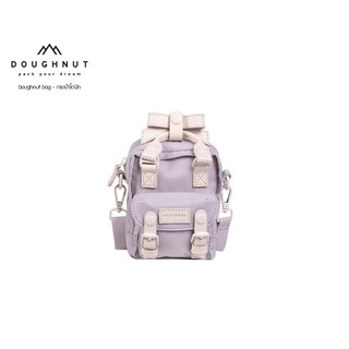 DOUGHNUT BAG : MACAROON TINY RIBBON x UNICORN DREAM SERIES : POWDER PURPLE ผลิตจากผ้าไนลอนกระเป๋ากันน้ำได้ กระทัดรัด กระเป๋าโดนัท กระเป๋าสะพายข้าง กระเป๋า กระเป๋าผู้หญิง (รหัสสินค้า 06537)