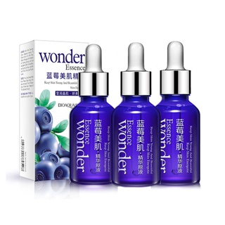 เซรั่มบลูเบอร์รี่ ชุด 3ชิ้น สุดคุ้ม Bioaqua Wonder Blueberry Serum 3 ชิ้น เซรั่มบลูเบอรี่หน้าขาวใส ลดเลือนริ้วรอย