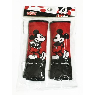 ลิขสิทธิ์แท้ มิกกี้เมาส์ หุ้มเบลท์รถยนต์ แพ็คคู่ Mickey Mouse Seat Belt Cover Shoulder Pad Pair