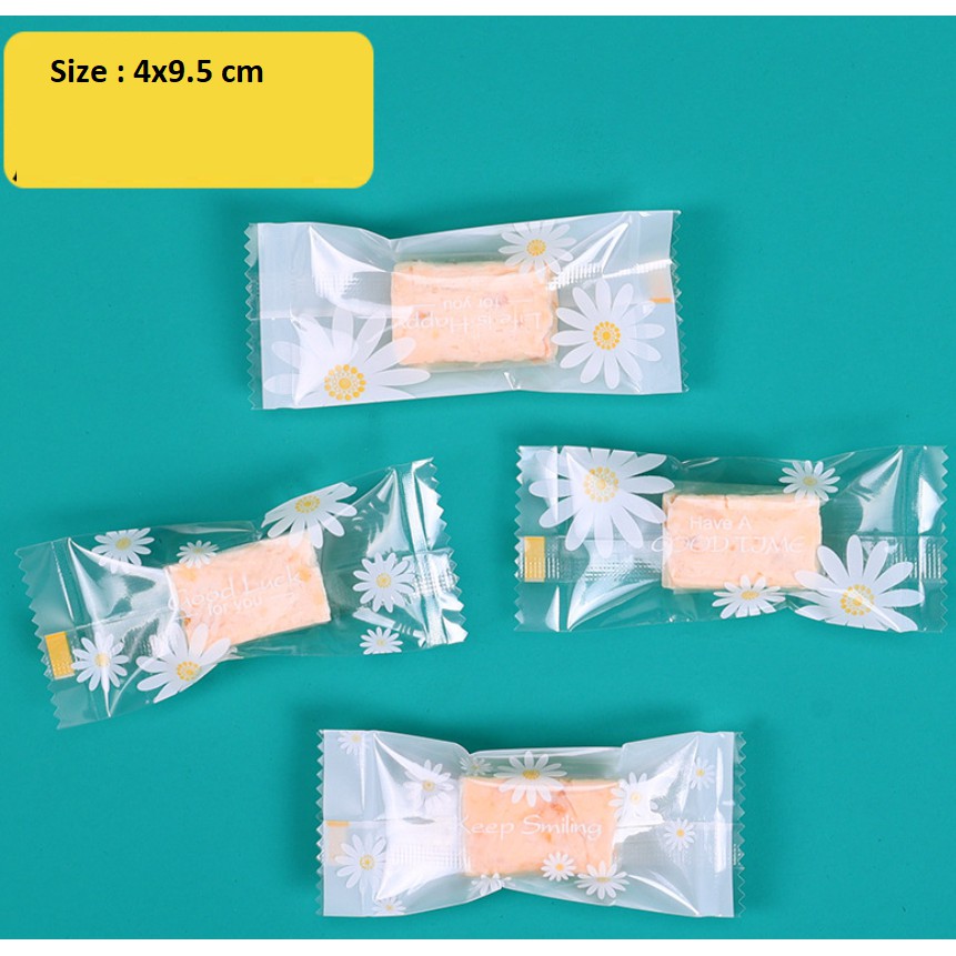 Nougat Candy Bag, Chrysanthemum-Shaped Happy Candy Bag (100c / Bag ) SIZE MINI 4 x 9.5 ซม .