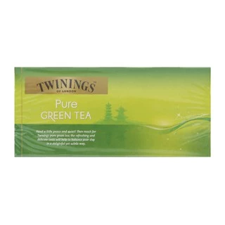 Twinings Pure Green Tea ทไวนิงส์ ชาเขียว เพียว กรีนที ชนิดซอง 2 กรัม แพ็ค 25 ซอง