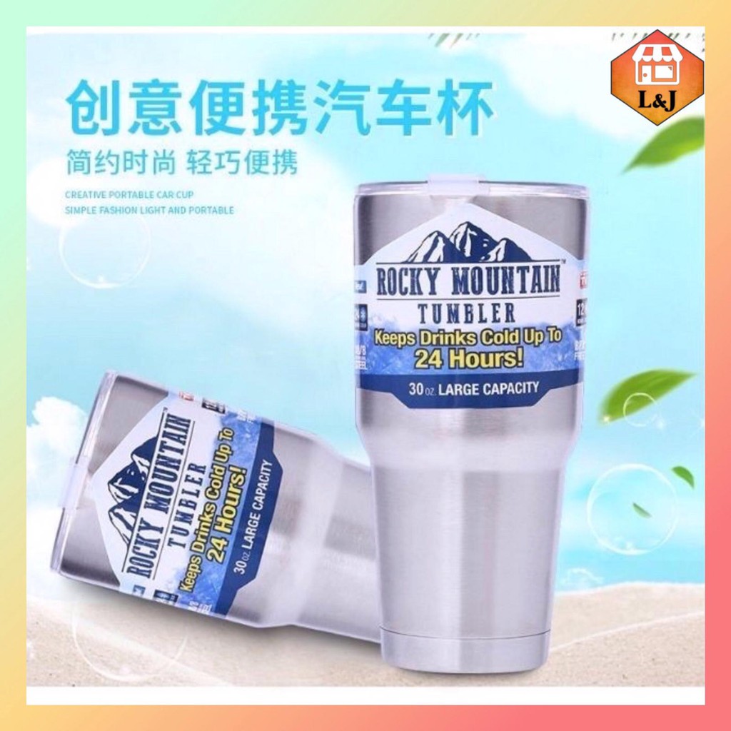รุ่นใหม่ Rocky Mountain Tumbler Thermos Cup Ice Cup Thermos กระติกน้ําสูญญากาศ 冰杯 900ml