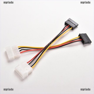 【MRDU】อะแดปเตอร์ฮาร์ดไดรฟ์ Ata SATA IDE Molex เป็น 15-Pin 4-Pin 2 ชิ้น