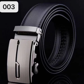 เข็มขัดผู้ชายหนังpu แบบหัวล๊อคอัตโนมัติ สายหนังสีดำ ขนาด120