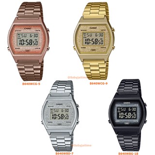 ใหม่ล่าสุด  Casio lady B640WCG  B640WGG-9D B640WBG-1B หน้าปัดกลิตเตอร์  รับประกัน 1 ปี