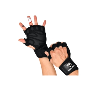 WIN.MAX ถุงมือฟิตเนสสำหรับผู้ชายและผู้หญิงที่มีพยุงข้อมือและป้องกันฝ่ามือ, ถุงมือยกน้ำหนักกันลื่นระบายอากาศได้สำหรับกีฬาดึงขึ้นเพื่อความแข็งแรง