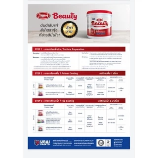 Beauty สีน้ำ แม่สีน้ำอะครีลิค ขนาด 0.9 ลิตร ( 1/4 แกลลอน )