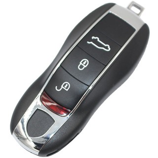 กรอบกุญแจ Keyless รถ Porsch พร้อมดอก ใช้วงจรเดิม