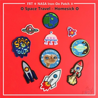 ☸ Space Travel：Homesick - NASA Iron-On Patch ☸ 1Pc UFO Alien Earth DIY Sew on Iron on Badges Patches