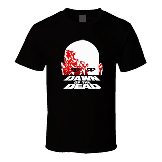 เสื้อยืด พิมพ์ลายโลโก้ Dawn Of The Dead Romero Zombie Cult สําหรับผู้ชายS-5XL