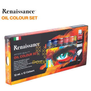 Renaissance สีน้ำมัน ชุดสีน้ำมัน 12 สี 12 มล.