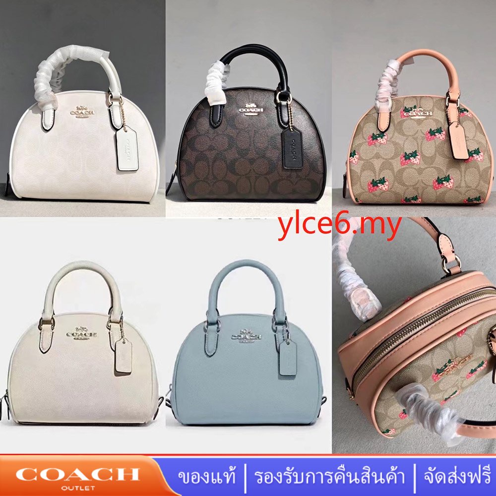 COACH CA591 CA202 CB596 ผู้หญิง กระเป๋าหูหิ้วด้านบน กระเป๋าสะพายข้าง