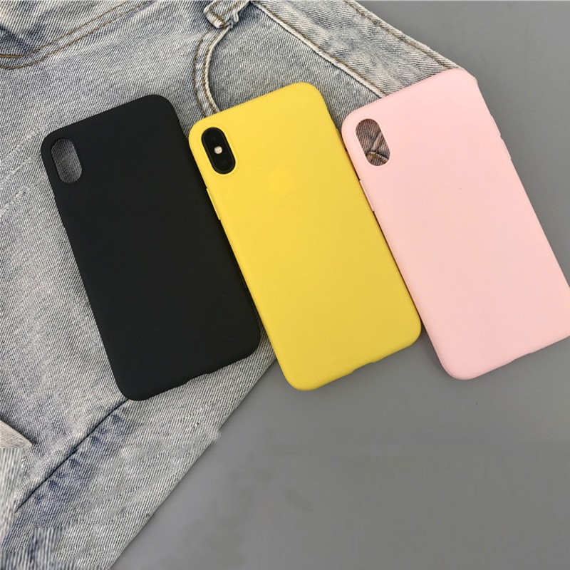 เคสมือถือ TPU แบบนิ่ม เนื้อด้าน สำหรับ iPhone XS XR 7 Plus 8 6s X