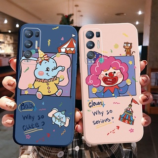 เคสโทรศัพท์มือถือ ขอบสี่เหลี่ยม ลายช้างเด็กทารก สําหรับ OPPO Reno6 Z 5G Reno 5 Pro 4 3 Reno2 Z F A95 5G A76 A96 4G