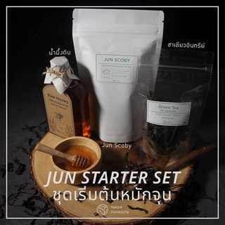 Jun starter set ชุดเริ่มต้นหมัก จุนคอมบูชา เชื้อละมุน ไม่เปรี้ยวแหลม | Nature Kombucha