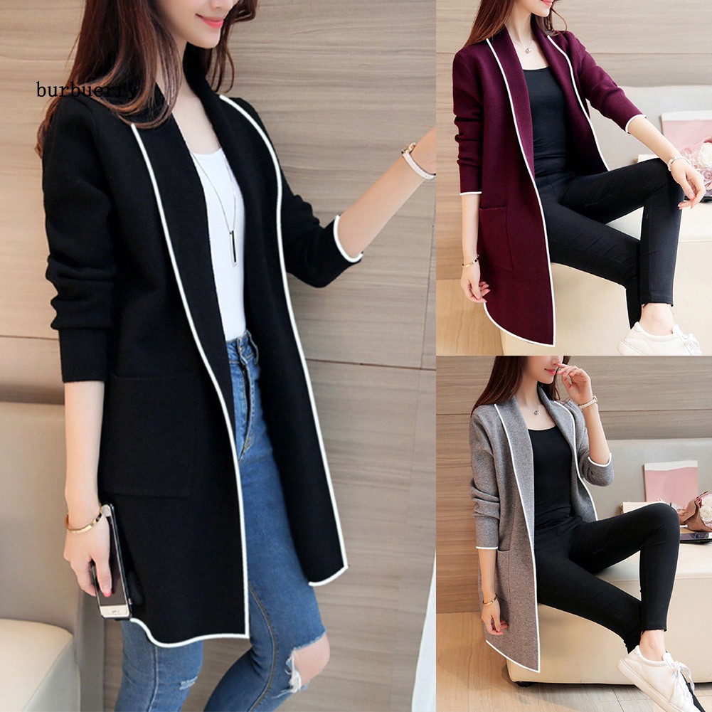 open front sweater coat