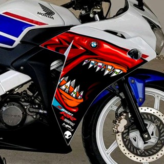 สติ๊กเกอร์ ฉลาม V.2 Honda Cbr 150 โฉมเก่า โมเดลก่อนตัวใหม่