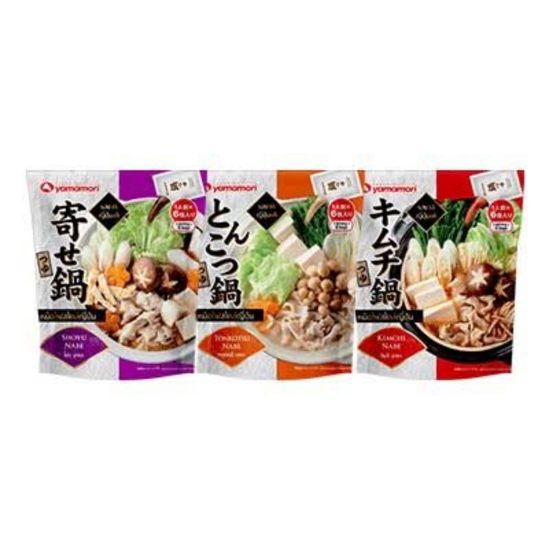 Nabe soup yamamori ซุปนาเบะ โชยุ ทงคัตสึ กิมจิ (27มล.x6ซอง)