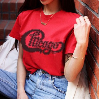 เสื้อยืดสกรีนลายchicagoเก๋ เท่ ใส่คู่กับอะไรก้น่ารัก