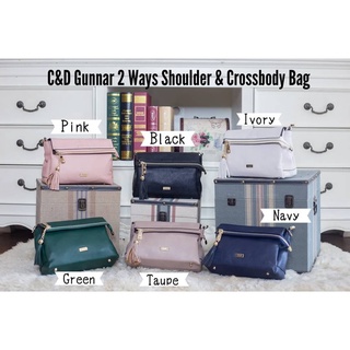 C&amp;D รุ่น Gunnar 2 Ways Shoulder &amp; Crossbody Bag Code:B4D180165  แบรนด์แท้ 100% งาน Outlet