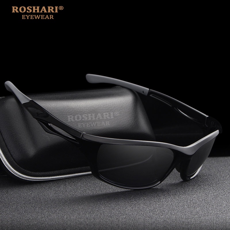 RoShari A60 แว่นตากันแดด เลนส์โพลาไรซ์ TR90 น้ําหนักเบาพิเศษ สําหรับเล่นกีฬากอล์ฟ ขับรถ