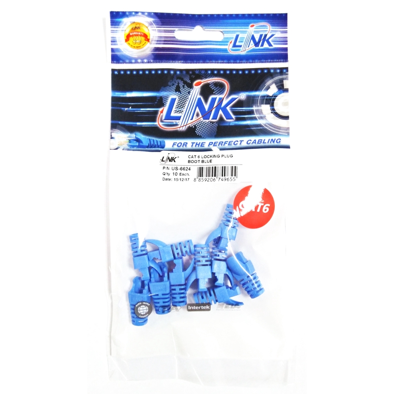 หัวแลน LINK US-6624A (10/Pack) Plug Boots CAT6 LINK (US-6624) ของแท้