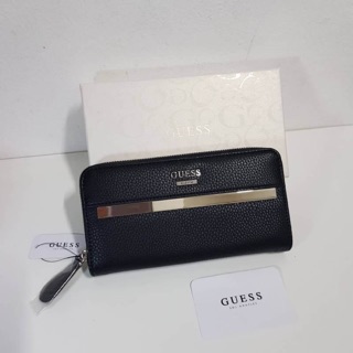 แท้💯% Guess leather wallet กระเป๋าสตางค์ใบยาวรุ่นซิปรอบ