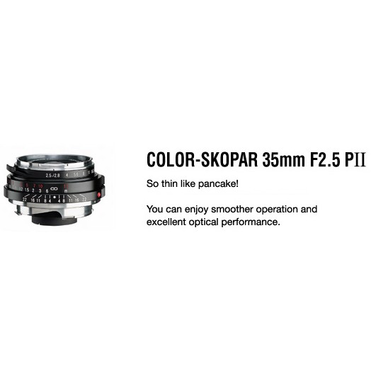 Voigtlander Color-Skopar 35mm f2.5 P II M-mount with lens hood LH-4N ***ประกันศูนย์ 2 ปี***