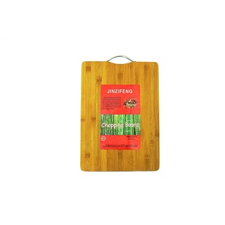 Bamboo cutting board เขียงไม้ไผ่ หูจับเหล็ก ขนาด 32x45x1.7ซม.S190227