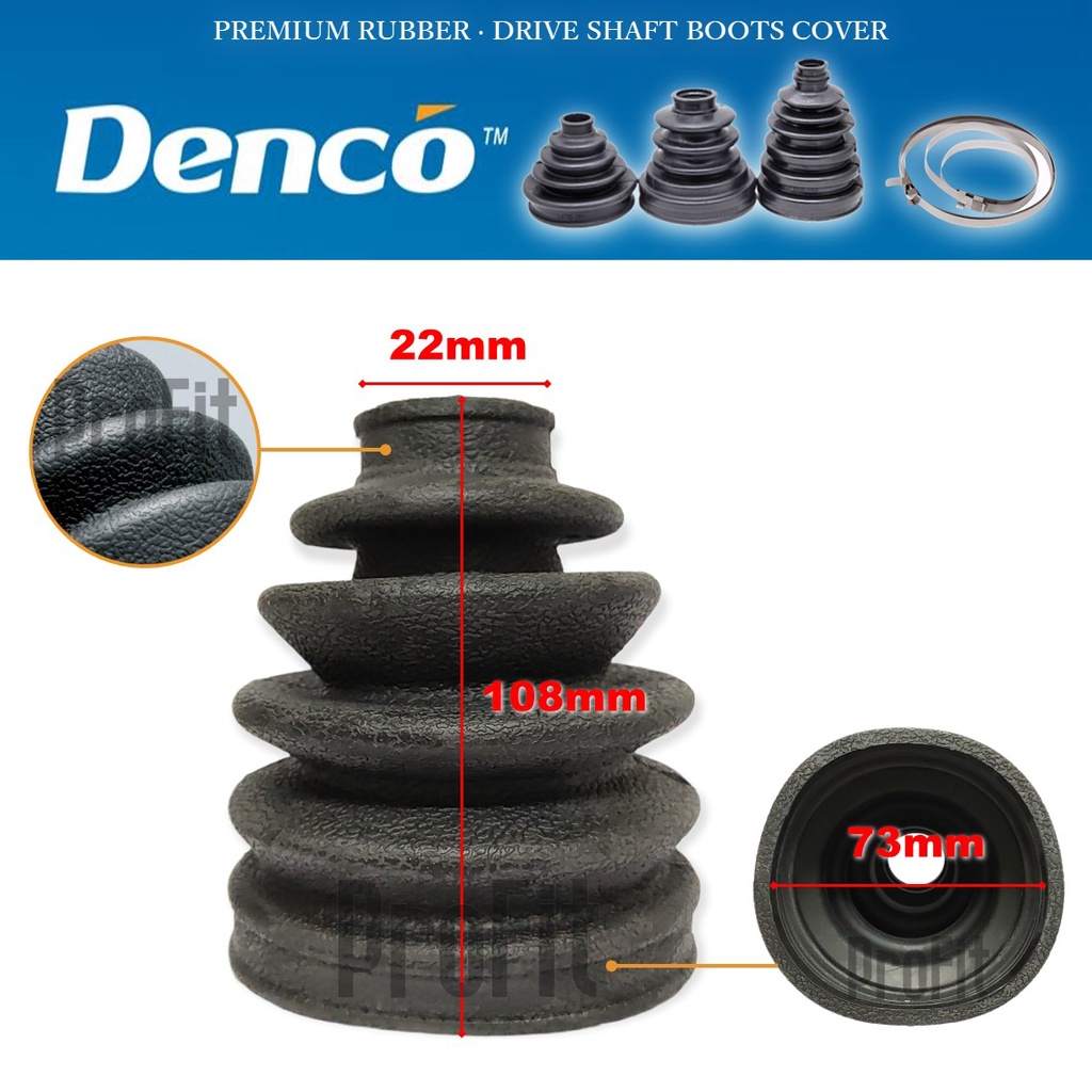 รับประกัน 1M Nissan Almera / Perodua MYVI M502 M602 M603 / Alza Bezza 22mm - 73mm Denco Drive Shaft 