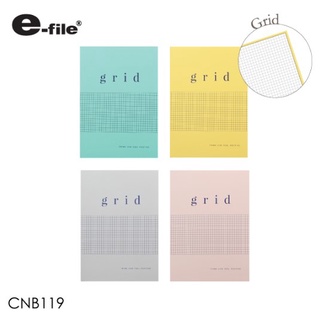 E-file สมุดโน๊ต A5 ลายตารางกริด CNB119 กระดาษถนอมสายตา เนื้อในสมุด พิมพ์ลายตาราง