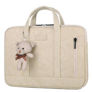 กันน้ำ กระเป๋าใส่โน๊ตบุ๊ค กระเป๋าถือ กระเป๋าแล็ปท็อป Fashion PU16.1 inch laptop bag female minimalist love literary 14 i