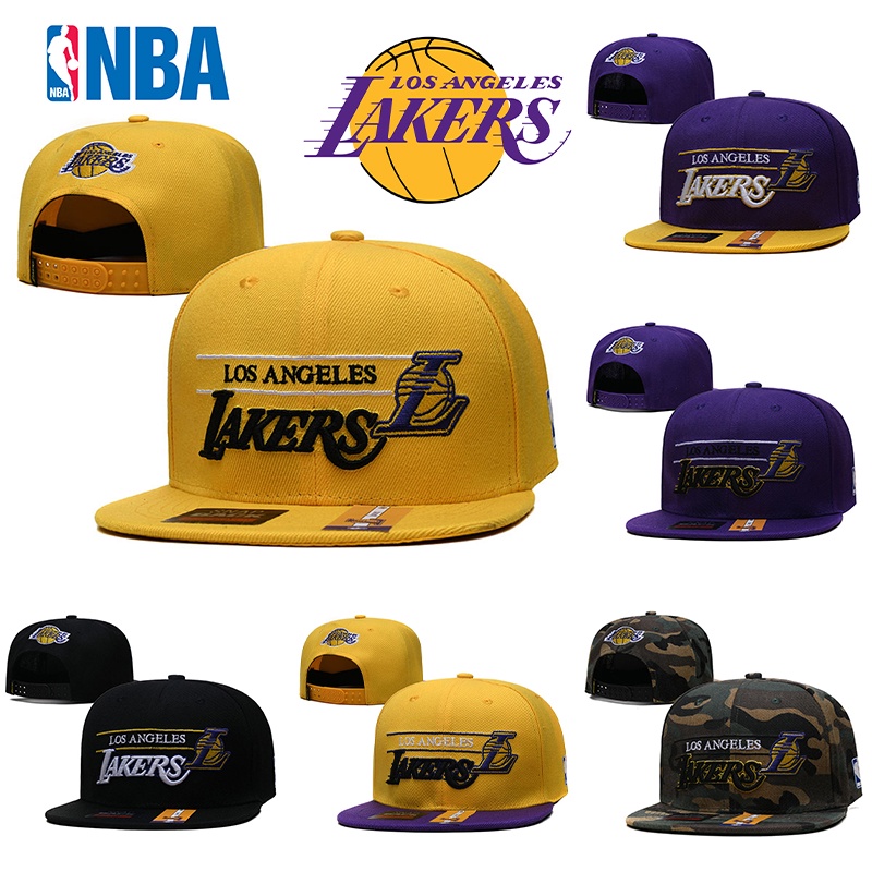หมวกแก๊ป ปักลาย NBA Teams Los Angeles Lakers Snapback ปรับระดับได้ สําหรับผู้ชาย และผู้หญิง