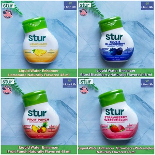 Stur - Liquid Water Enhancer Love Water Naturally 0 Calories Sugar High Antioxdant Vit. C 48 ml ไซรัป น้ำตาล 0%