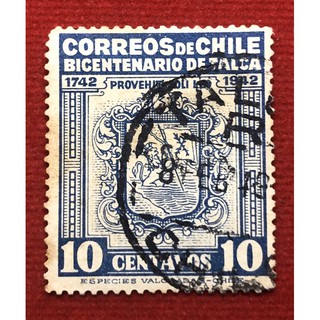 แสตมป์CORREO DE CHILE ปี1942 ประทับตรา