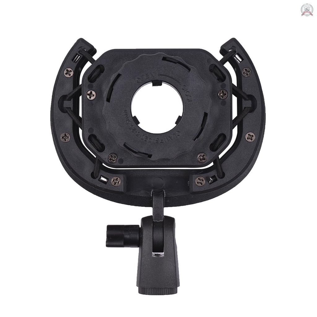Microphone Shock Mount Suspension Holder Clip 180° Foldable for Condenser Microphone Mounting