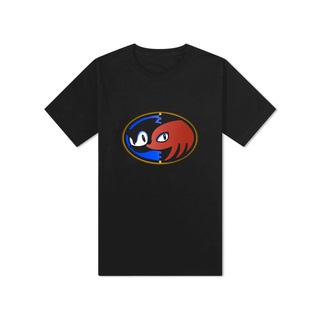 เสื้อยืดอินเทรนด์ผู้ชายอินเทรนด์ผู้หญิงเสื้อยืด พิมพ์ลาย Sonic the Hedgehog Knuckles Sega Megadrive สไตล์วินเทจย้อนยุคS-