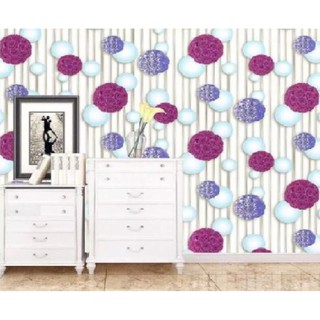 วอลเปเปอร์ติดผนัง มีกาวในตัว ราคาถูก วอลเปเปอร์คิตตี้ WallPaper PVC กันน้ำ