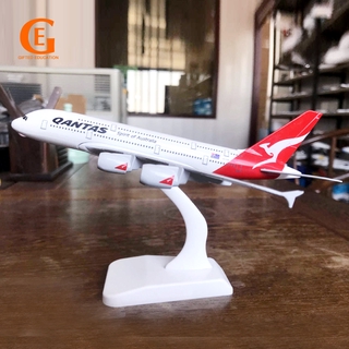 AIRCRAFT MODEL Qantas Airways A380 โมเดลเครื่องบินขนาด 16 ซม . / 20 ซม .