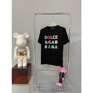 เสื้อยืดผ้าฝ้ายพิมพ์ลายแฟชั่นD0lce&amp;gabba ใหม่ เสื้อยืดคอกลม แขนสั้น พิมพ์ลายตัวอักษร แฟชั่นฤดูร้อน 2022 ไซซ์ S-4XL