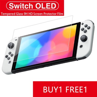 ฟิล์มกระจกนิรภัยกันรอยหน้าจอ 9H HD อุปกรณ์เสริม สําหรับ Nintendo Switch OLED Switch NS OLED