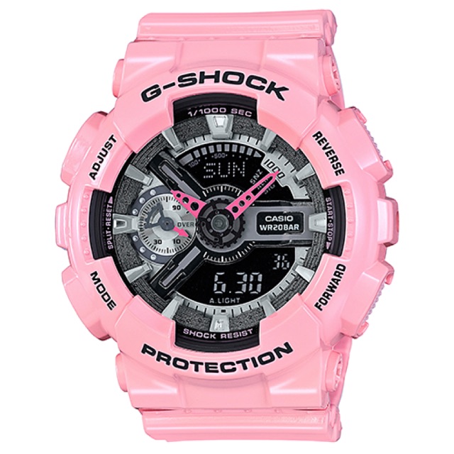 แท้ 100% Casio G-Shock Mini นาฬิกาข้อมือผู้หญิง สายเรซิ่น รุ่น GMA-S110MP-4A2 - สีชมพู นมเย็น